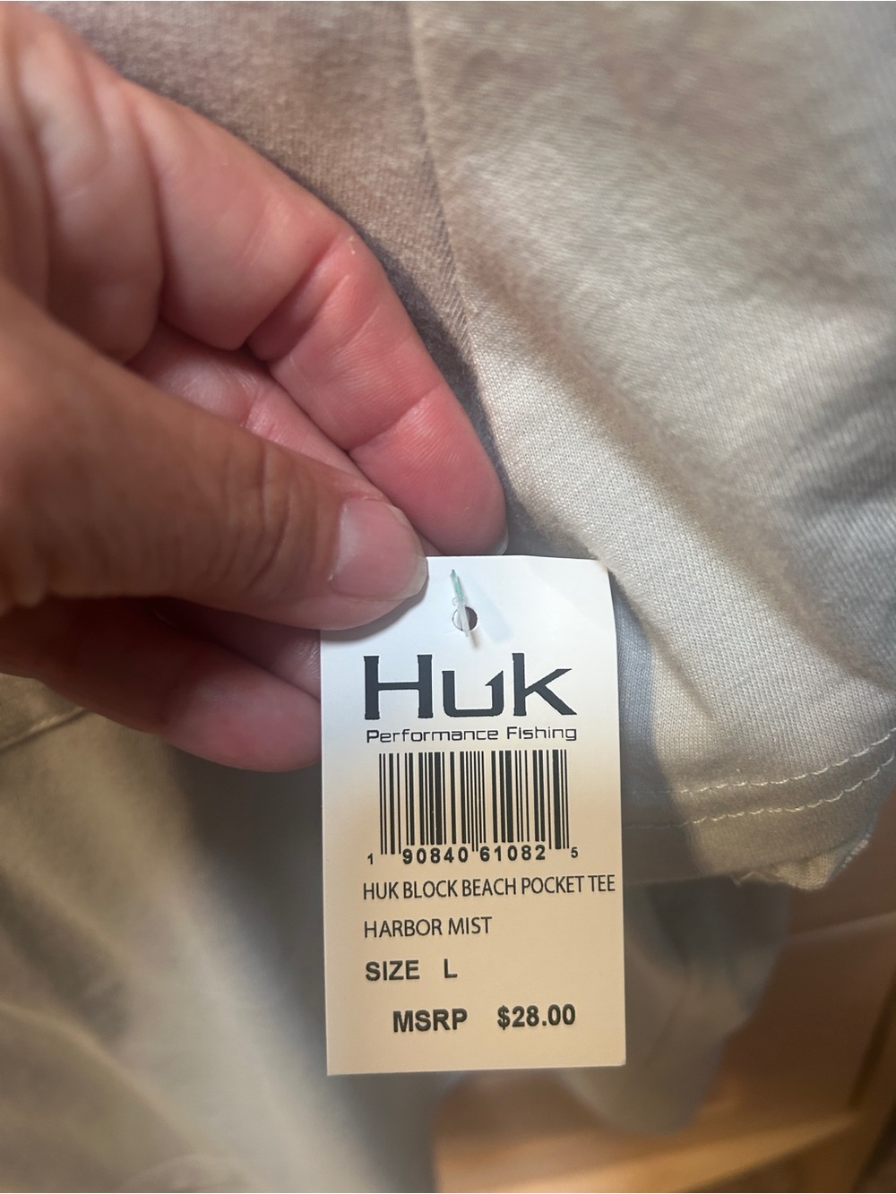 Light Gray crop Huk Tshirt - Picture 3 of 3